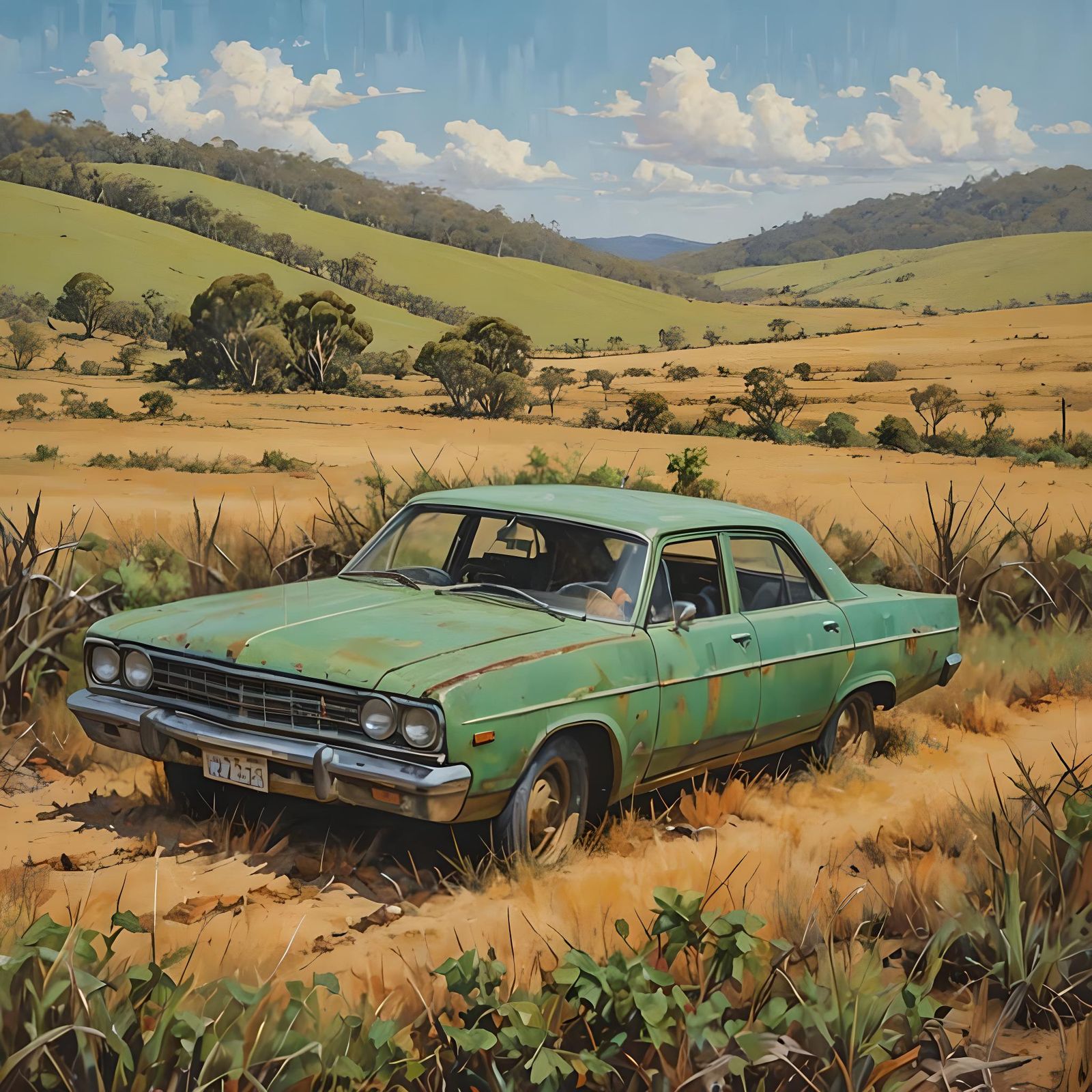 Abandoned Car in Queensland, Abstract Art