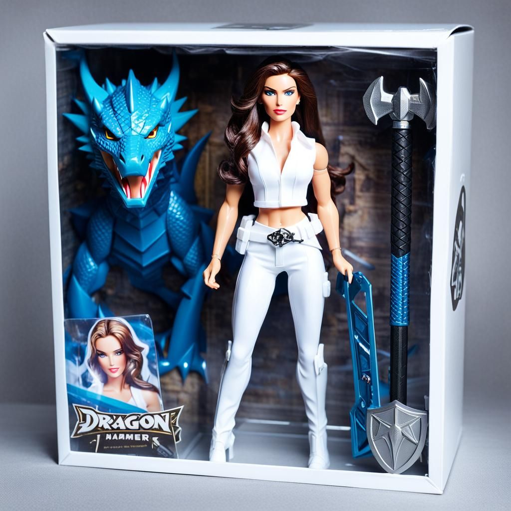 Glamour Model Action Figure with Dragon, Hammer