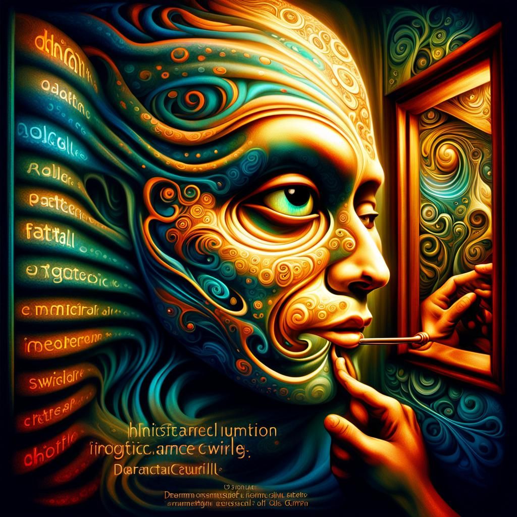 Intricate Fractal Patterns Dance in Whimsical Digital Art