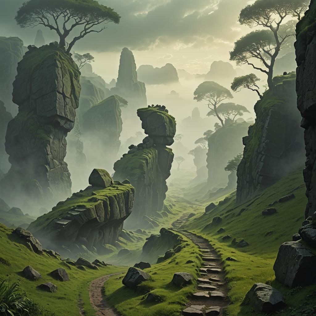 Megalithic Avenue in Armenia: Digital Matte Painting