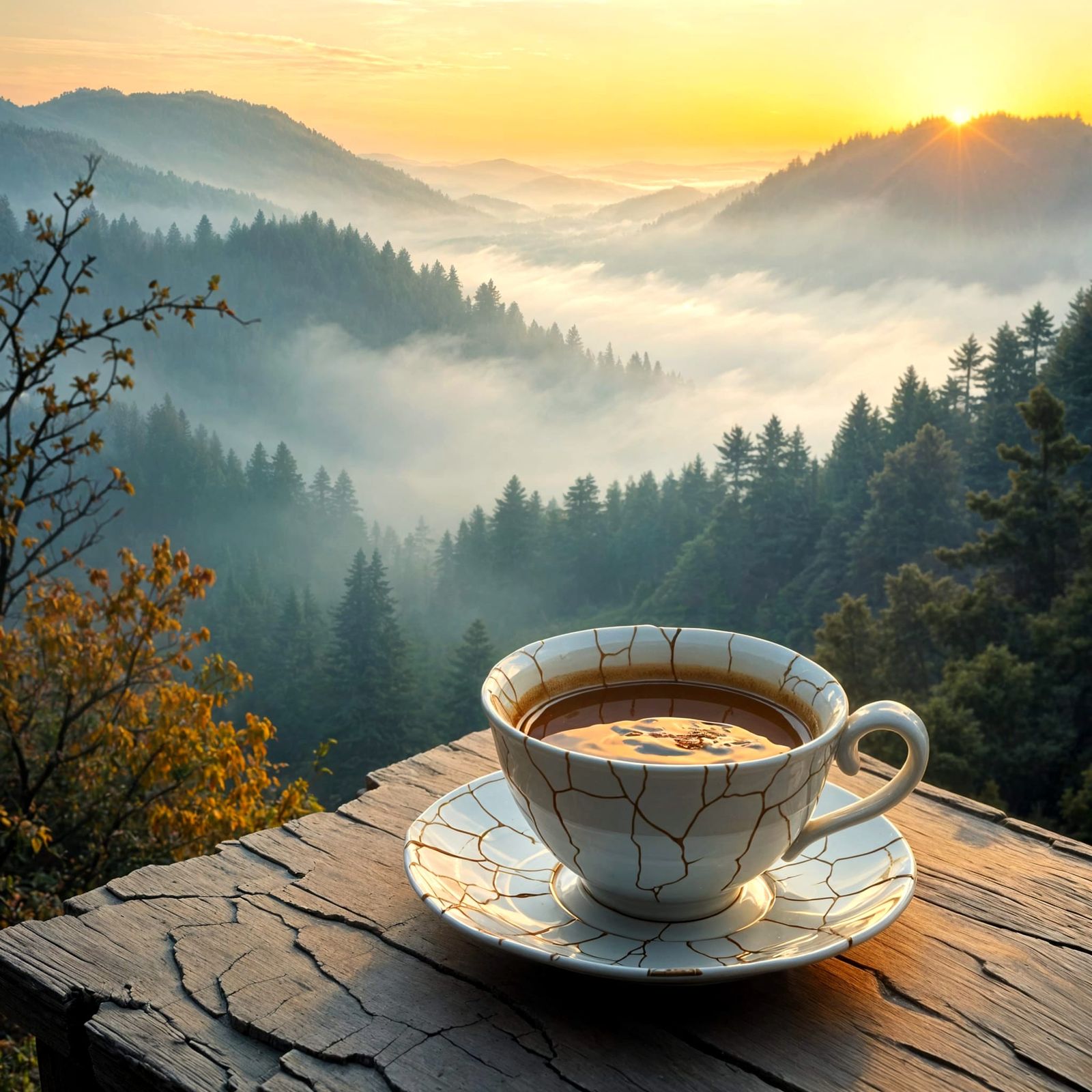 Golden Hour Fog: Whispers of Serenity