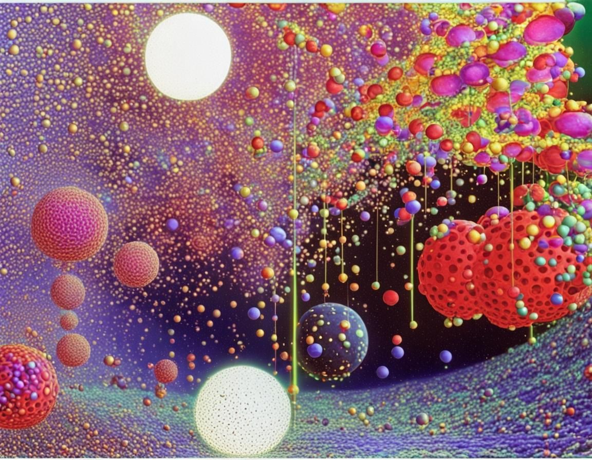 Psychedelic Atomic Display Through Sub-Electron Microscope