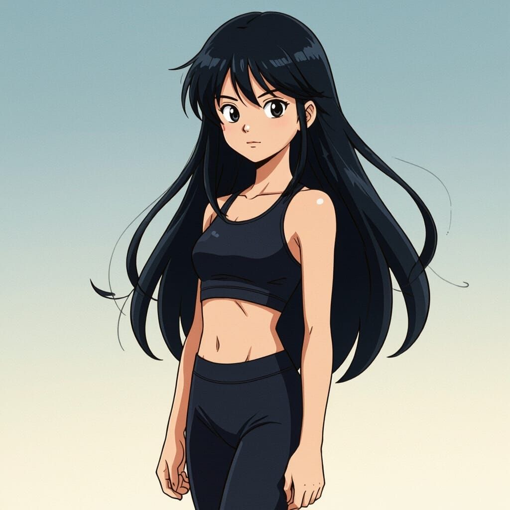 Paisley Anime Girl in Athletic Wear