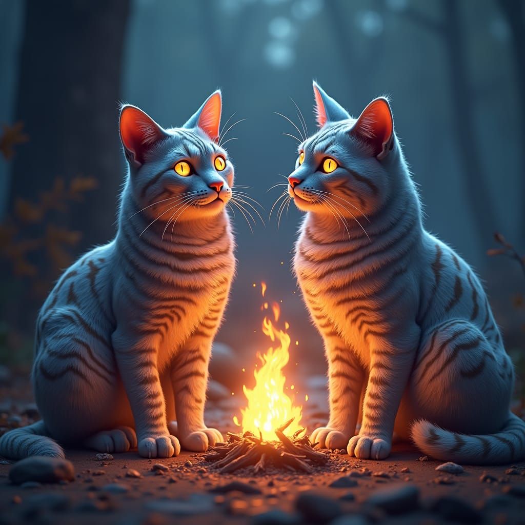 Mystical Cats by Ethereal Fire, Trending Artstation Image