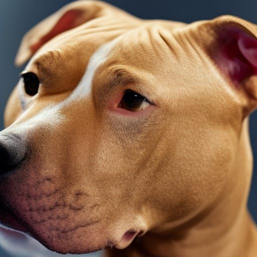 High Resolution Pitbull Portrait