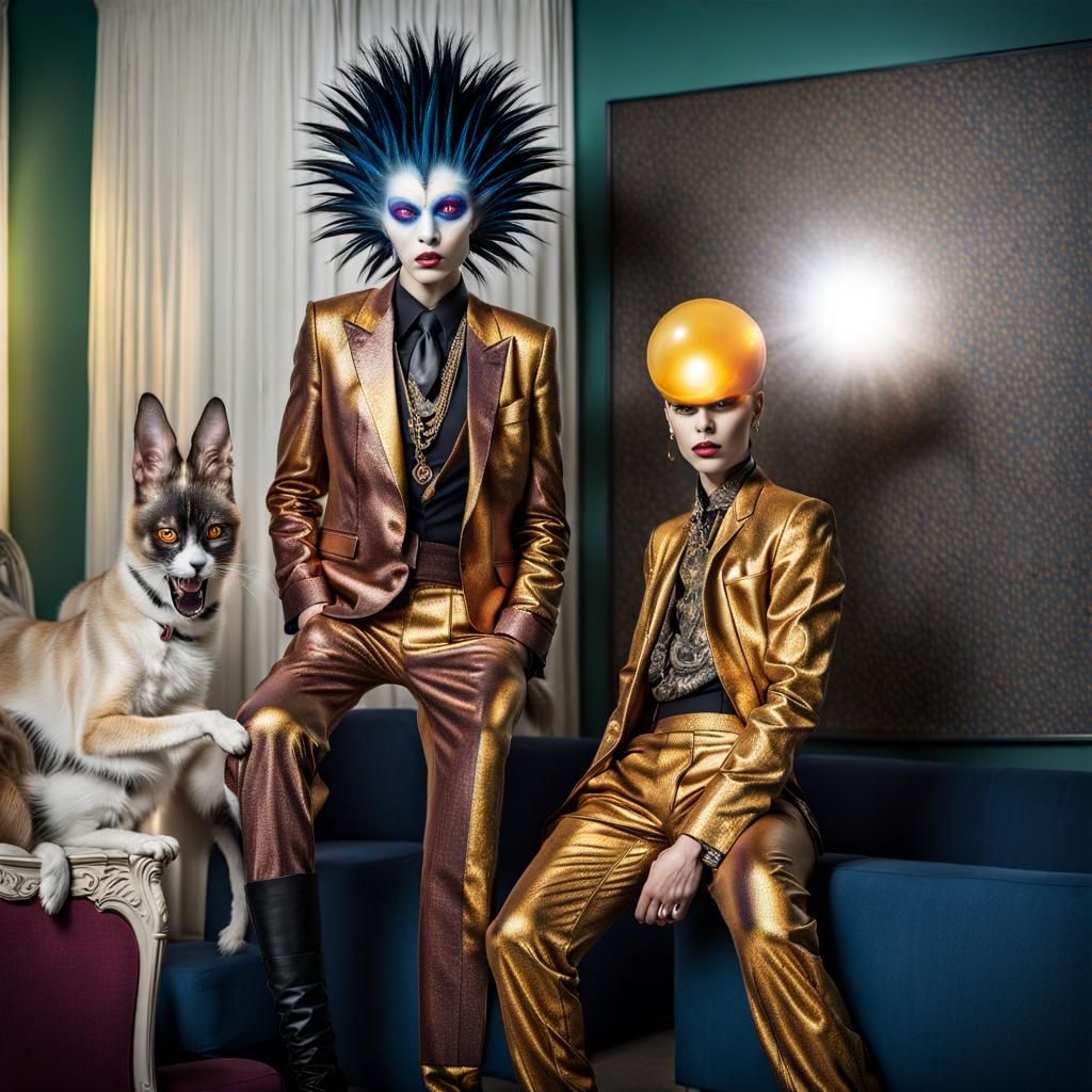 Extravagant Alien Characters in Bizarre Dreamscape