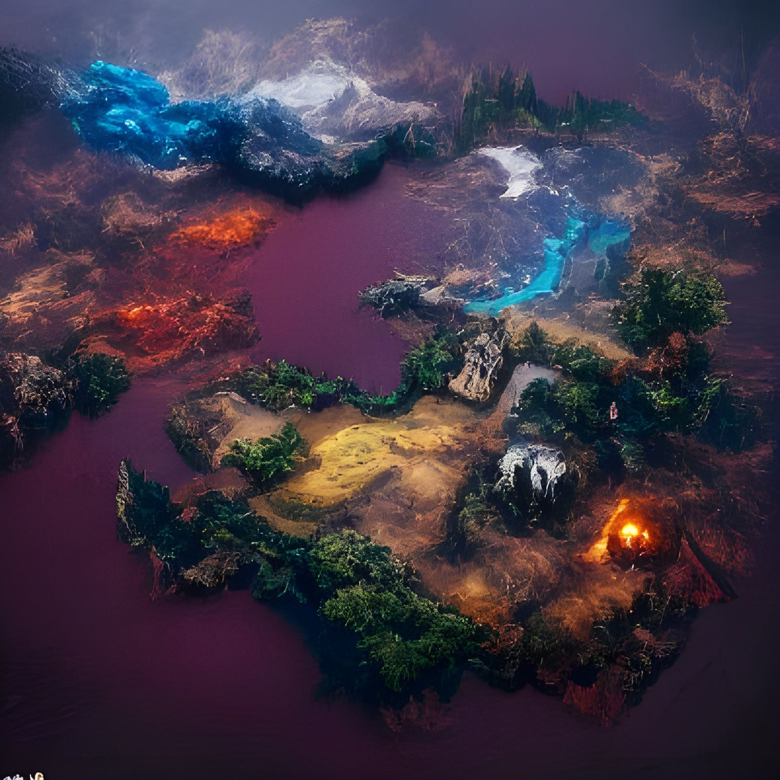 Fantastical RPG Sprite Map Concept Art