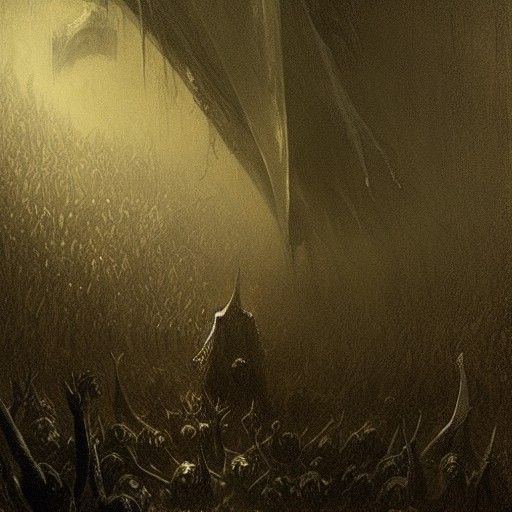 Horrific Teeth in Dark Illustration Style