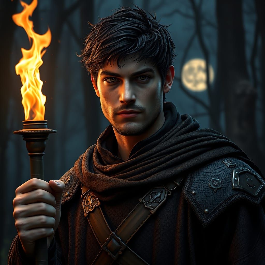 Handsome Knight Illuminates Dark Forest