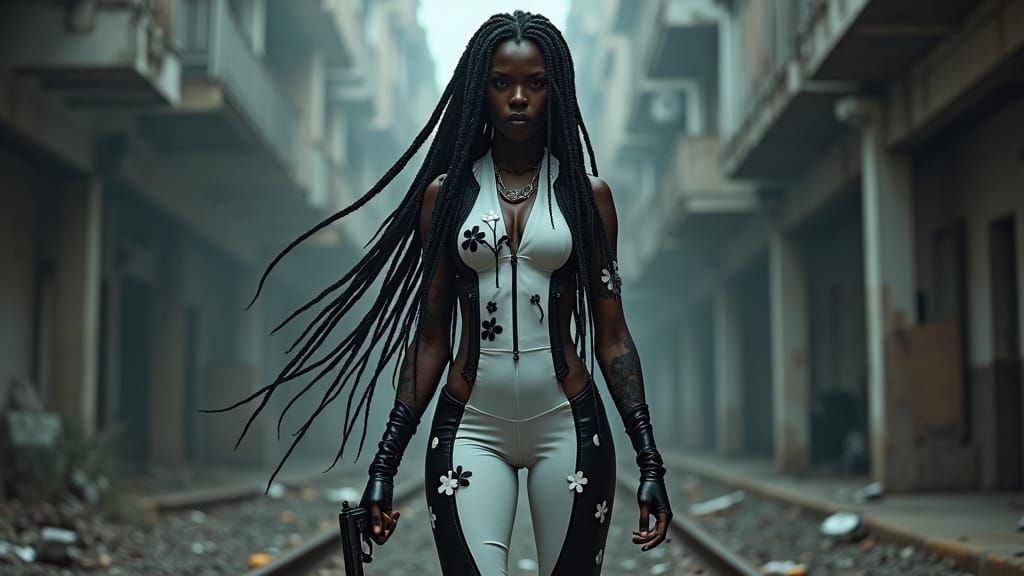 Female monster hunter Black Flower