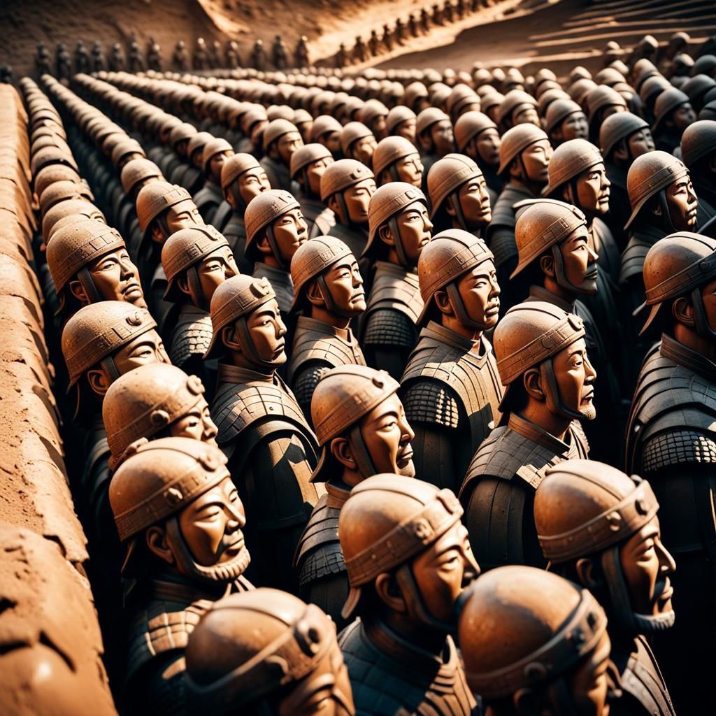 Terracotta Warriors Stand Guard in Photorealistic HDR