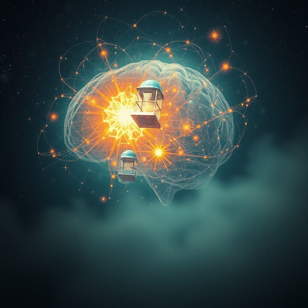 Supernova Brain Crush: Pointillism Concept Art