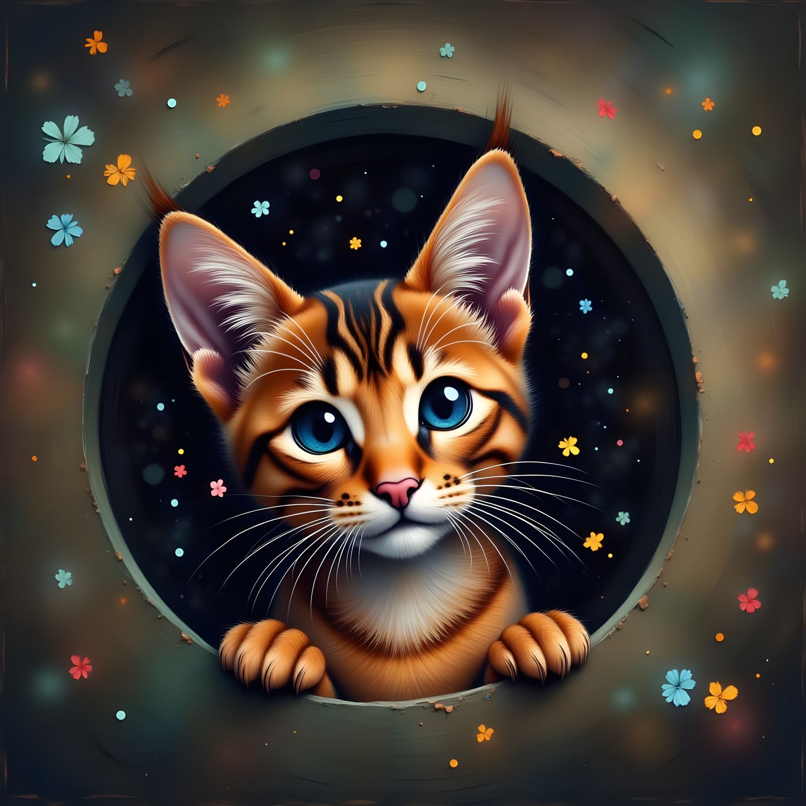 Adorable Abyssinian Cat With Curious Eyes