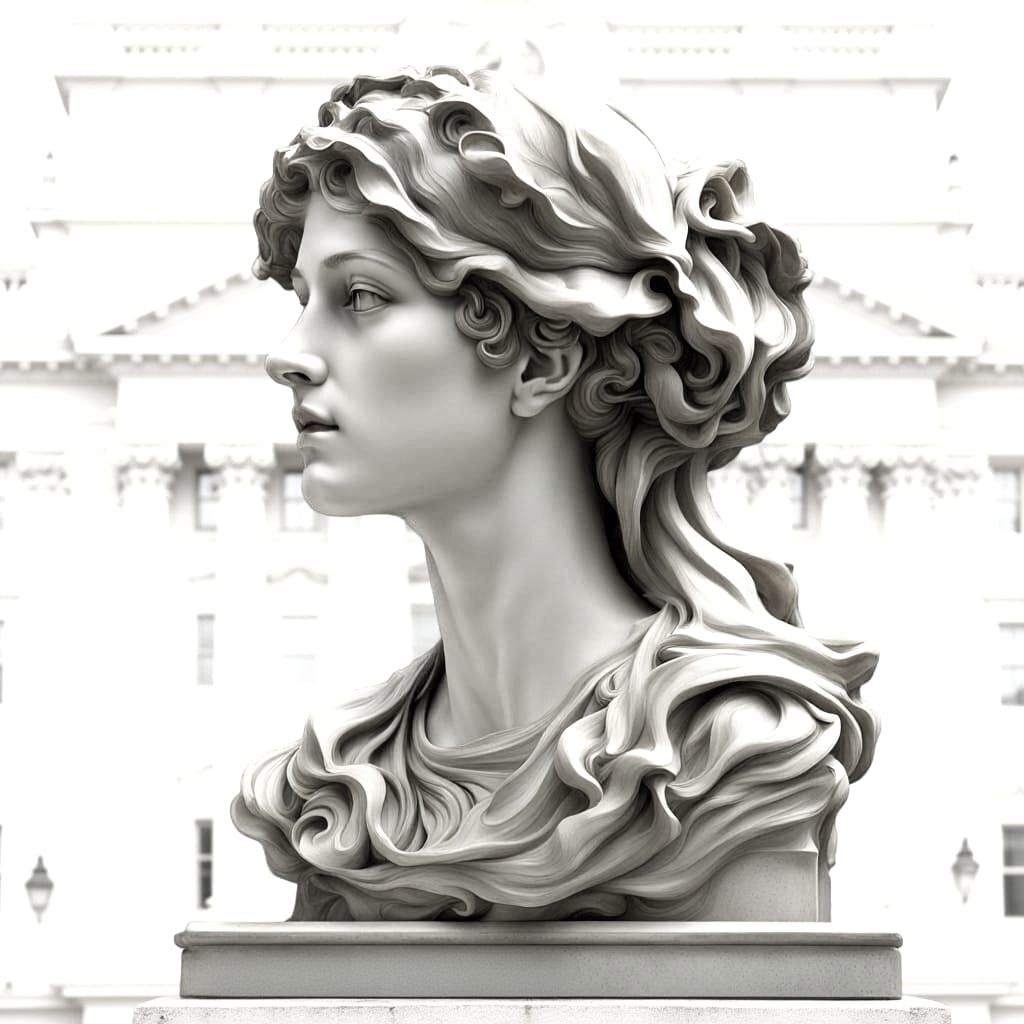 Art Nouveau Statue by Alfred Gilbert Style