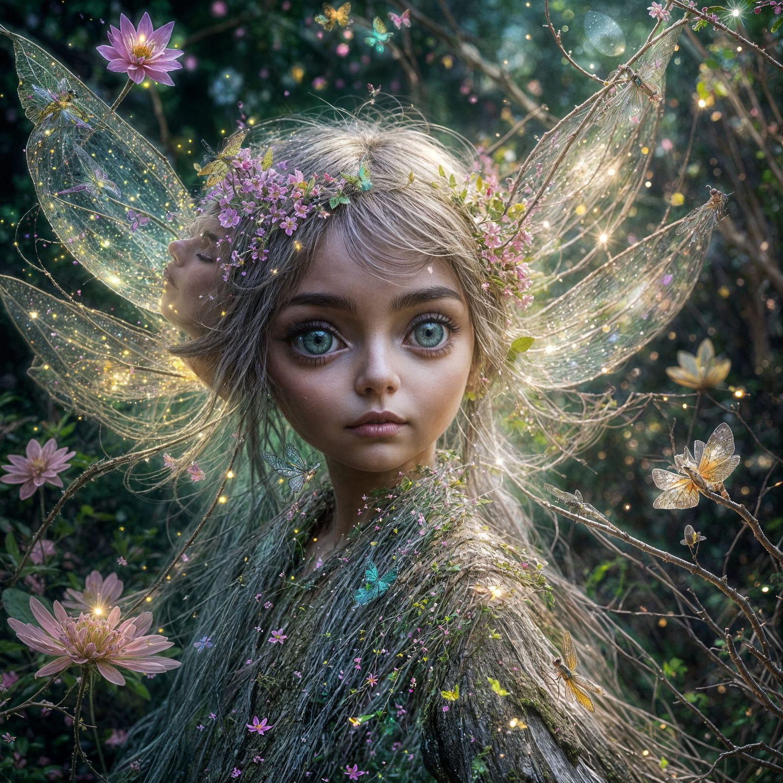 Enchanted Forest Pixie Sprinkling Stardust: Hyperreal
