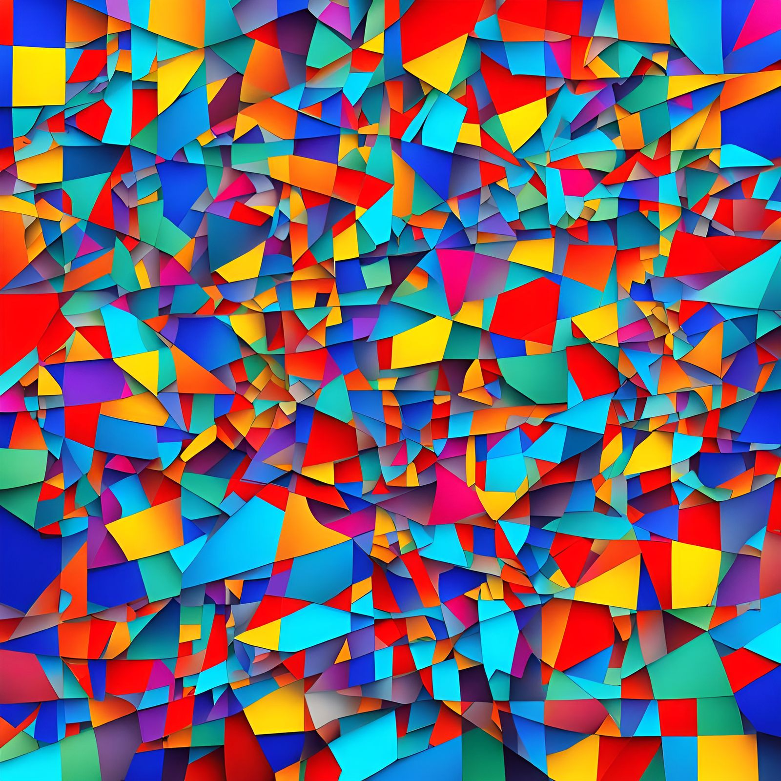 Bright Abstract Shattered Texture Art