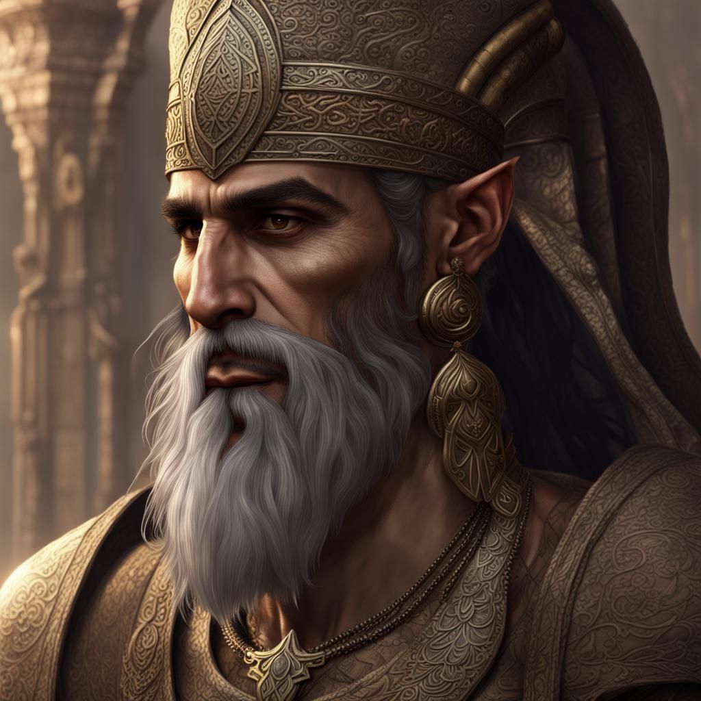 Steampunk Elf Portrait with Middle-Eastern Features