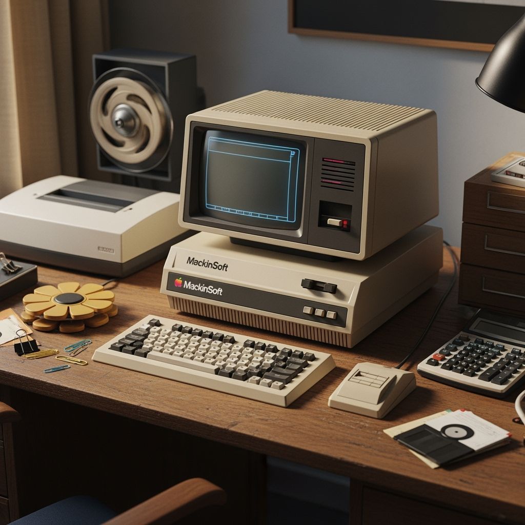 MackinSoft Lisa Computer in Retrofuturistic Style