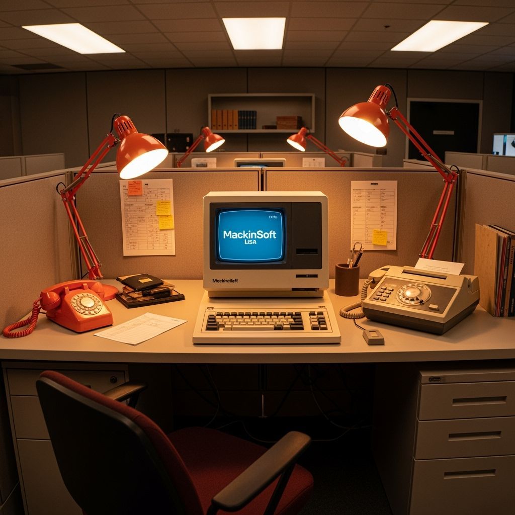 MackinSoft Lisa: Retrofuturistic 80s Computer Setup