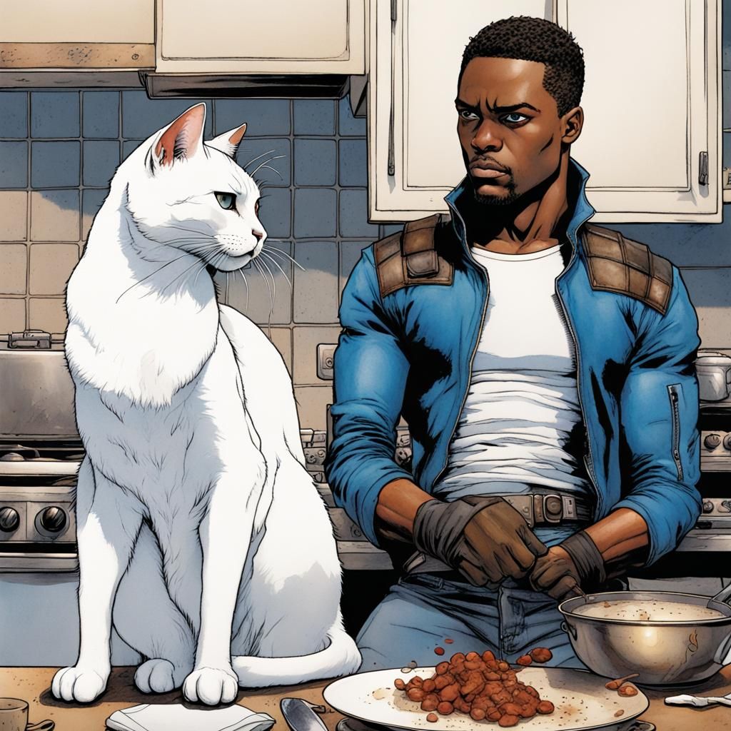 What is this cat doing here, Bucky? ~Sam Wilson