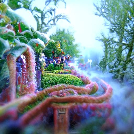 Ethereal Magical Hedge Maze in Luminist Style