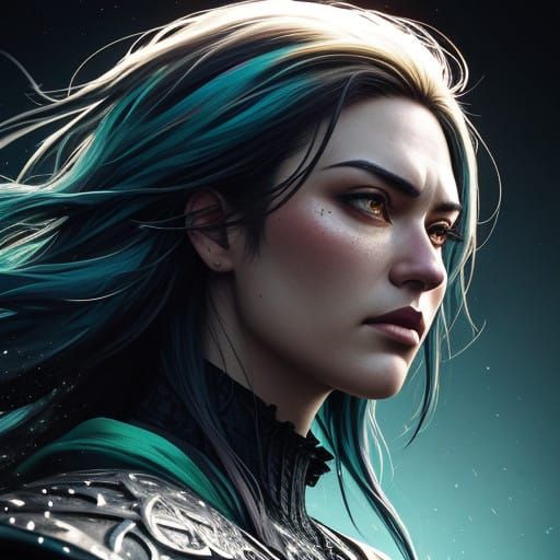 Hyperrealistic Portrait with Intricate Details and Dramatic....