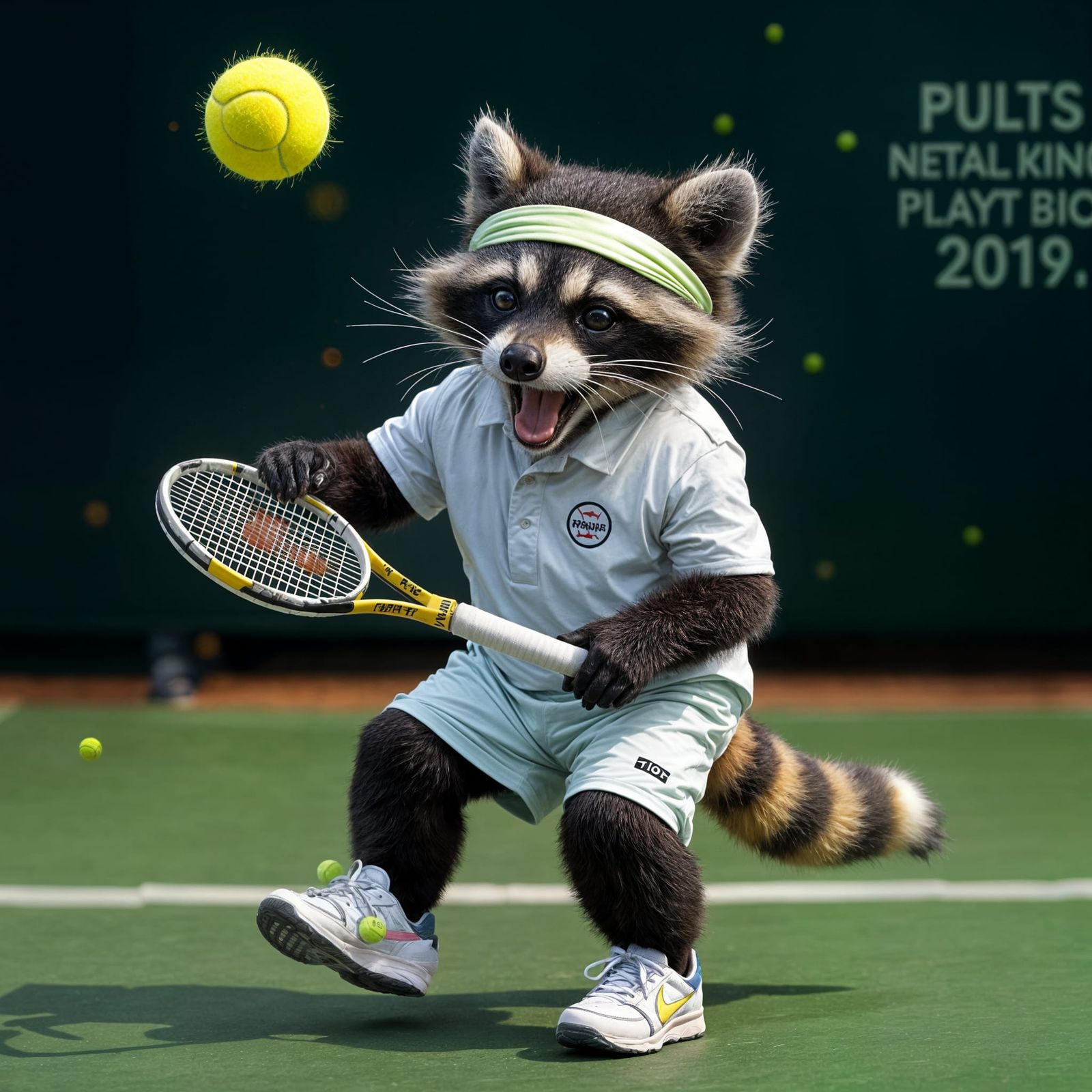 Raccoon Tennis #1🎾🦝