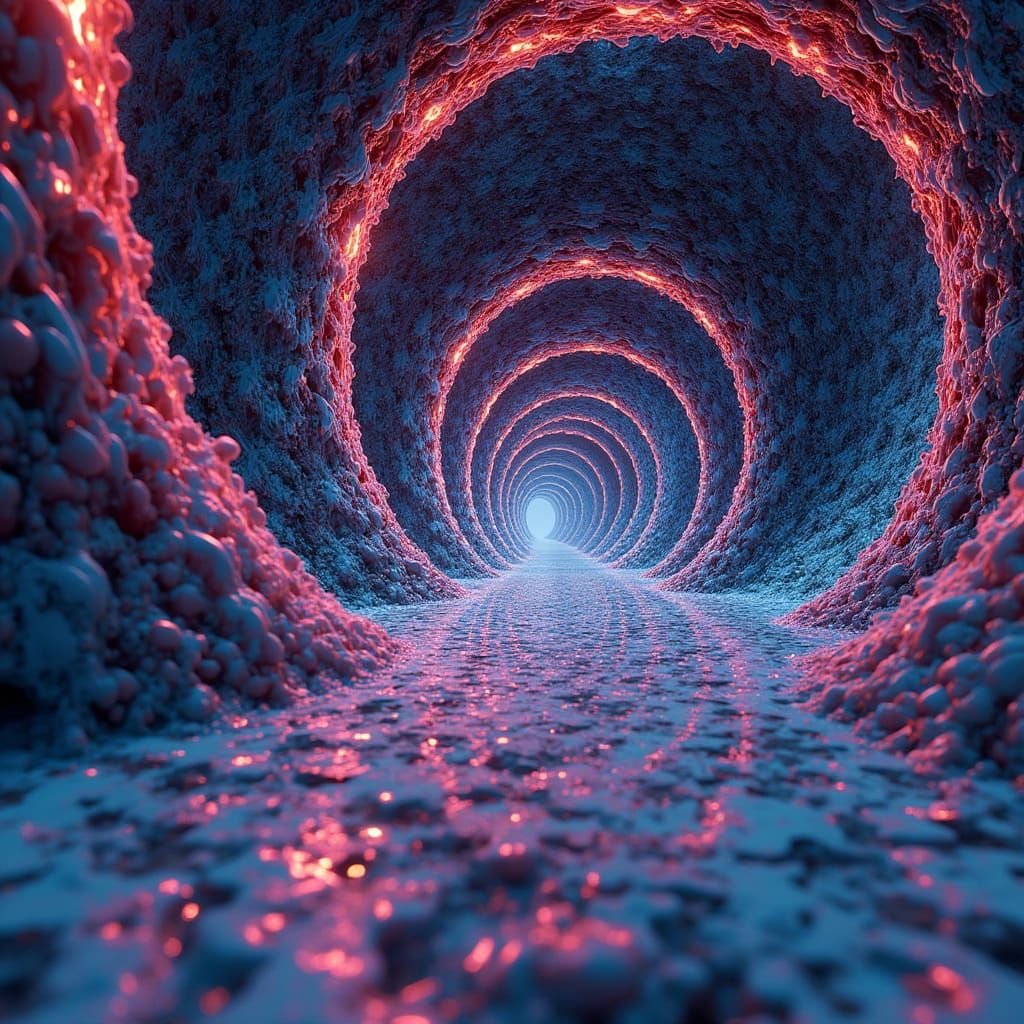 Fractal Waveform in Neon Futuristic Vibe