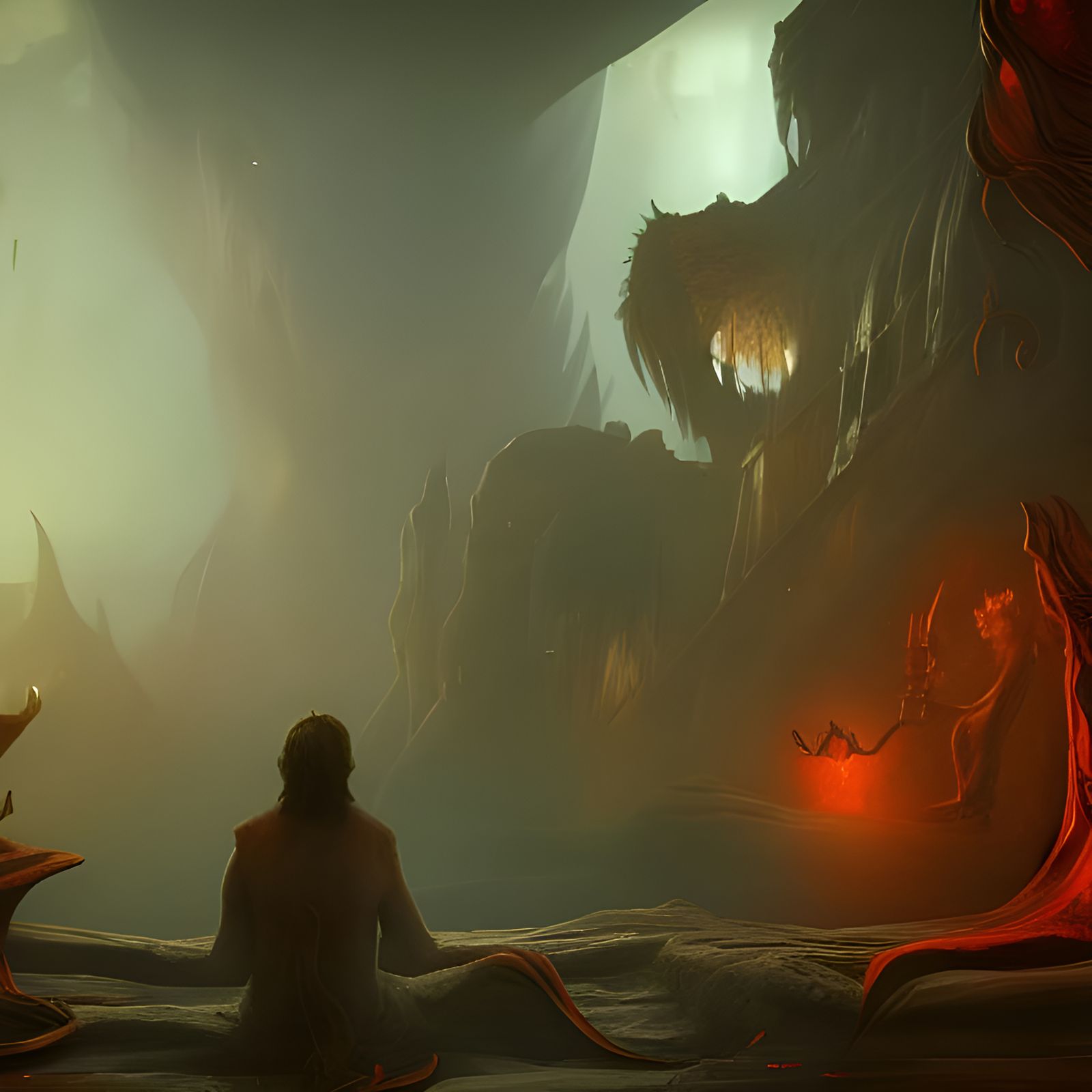 Scared Man and Demons on Television