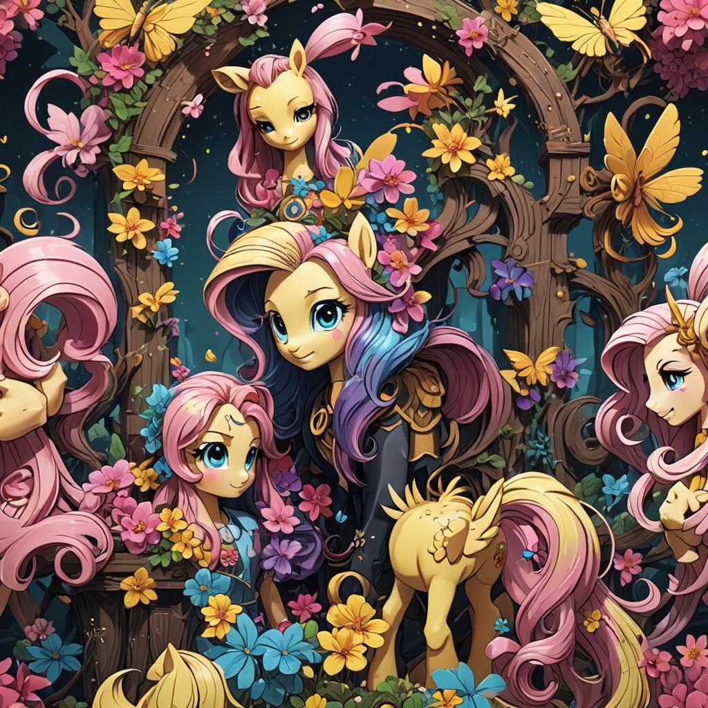 Fluttershy My Little Pony in Manga Style