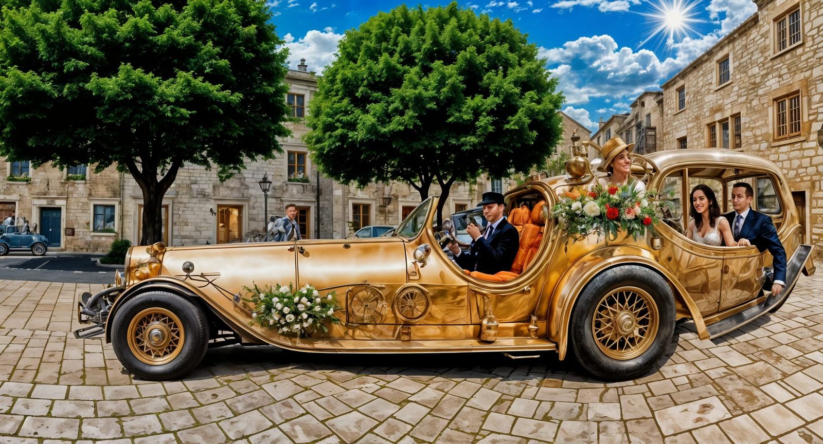 Street With Trees Added to the Background