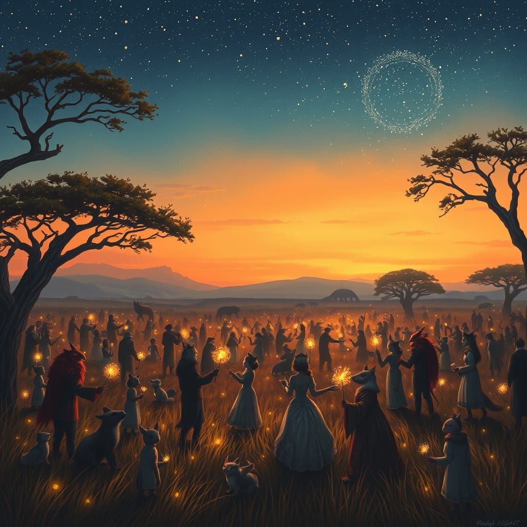 Folklore Creatures Ball on Twilight Savannah