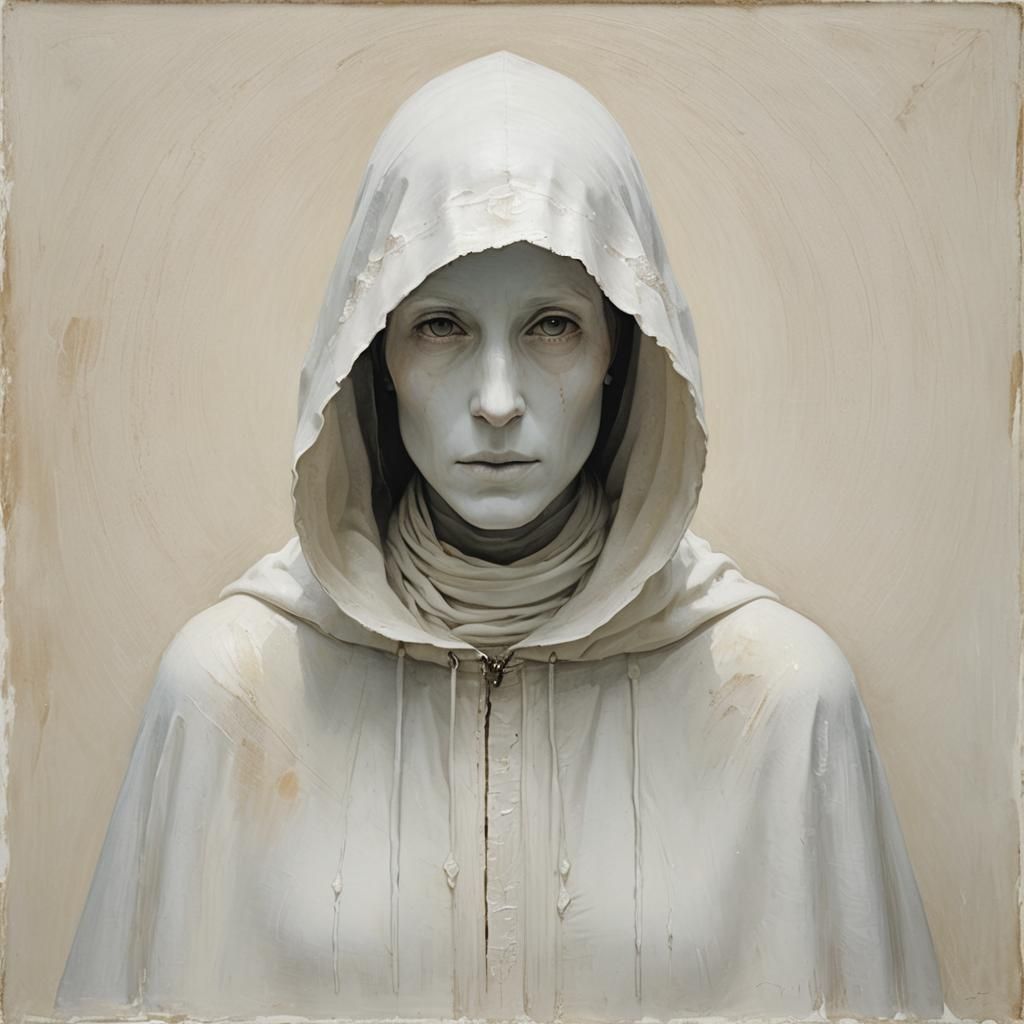 Minimalist Grim Reaper in Brilliant White Light