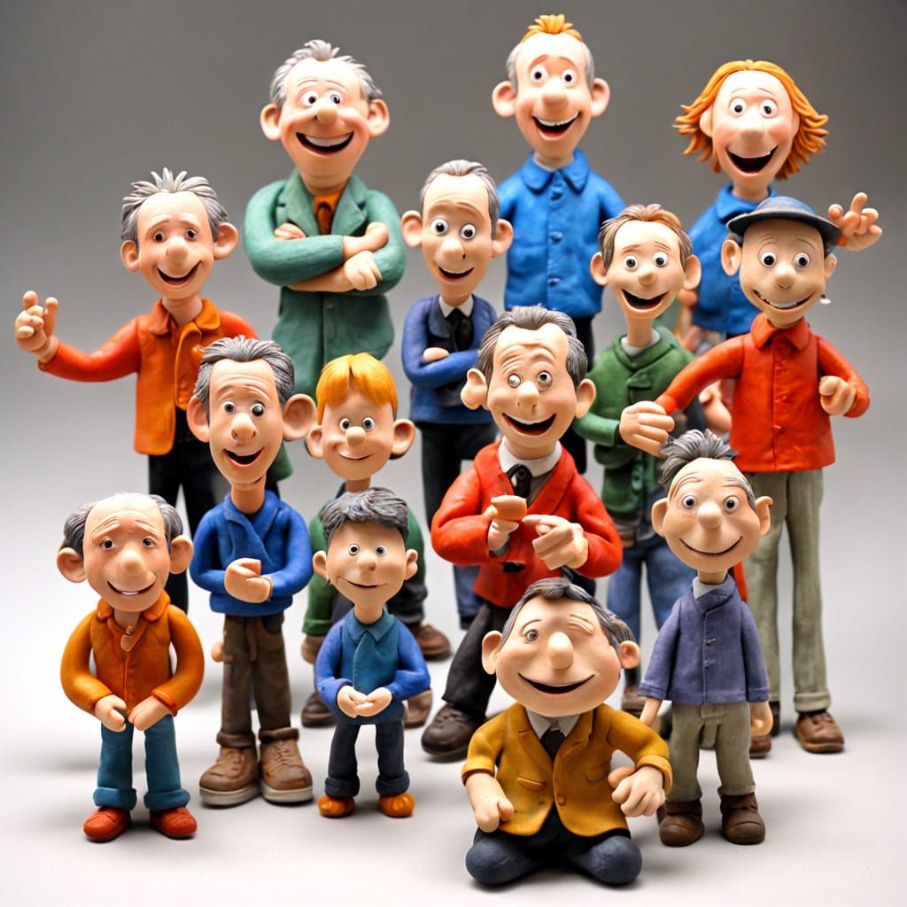 Whimsical Clay Figures Inspired by Nick Park