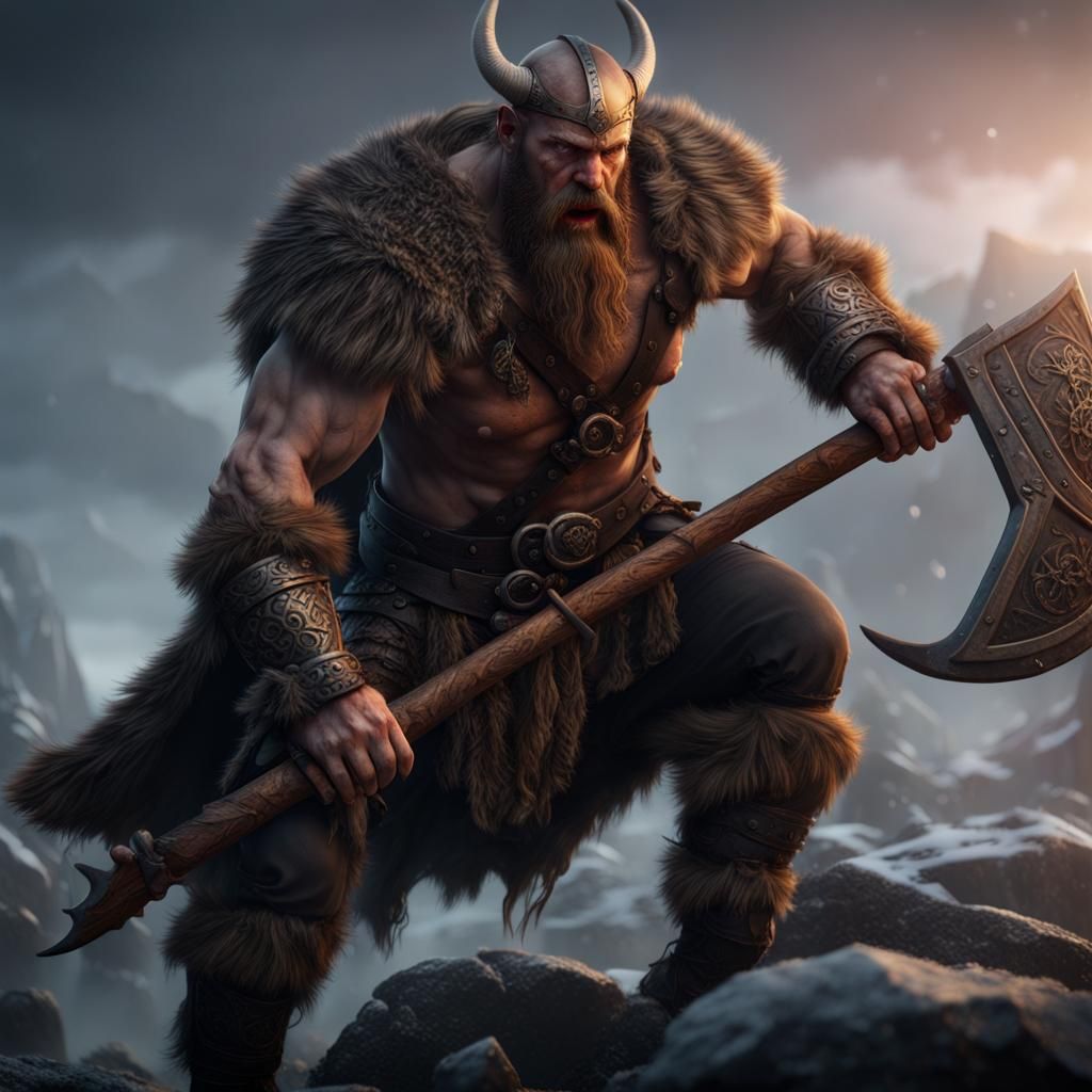 Viking Berserker Fantasy Concept Art