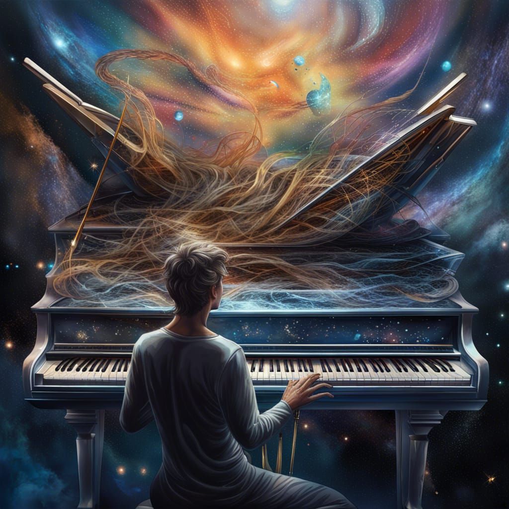 Astral Piano: A Celestial Melody at Dawn