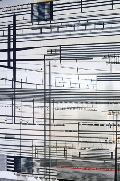 Abstract Graphic Score Inspired by Early Computer Graphics