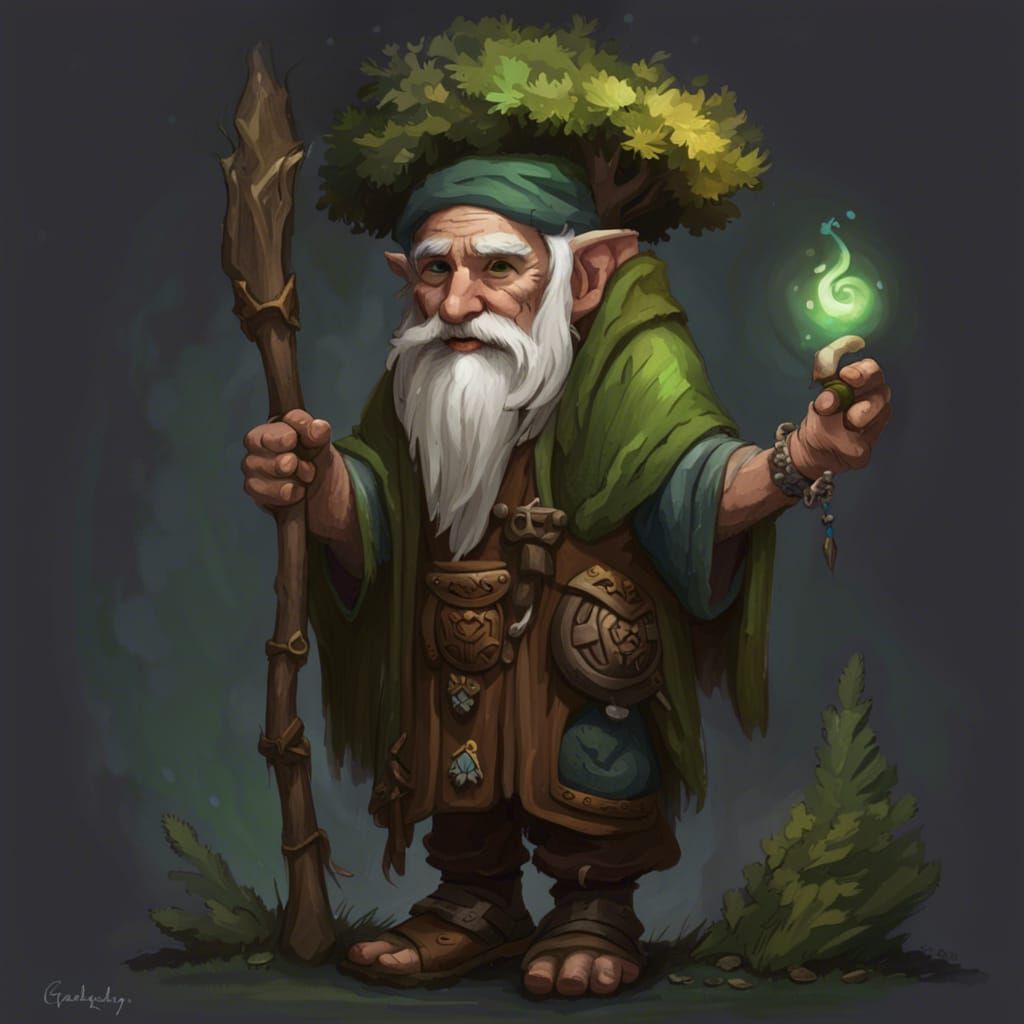 An Old Gnome Druid