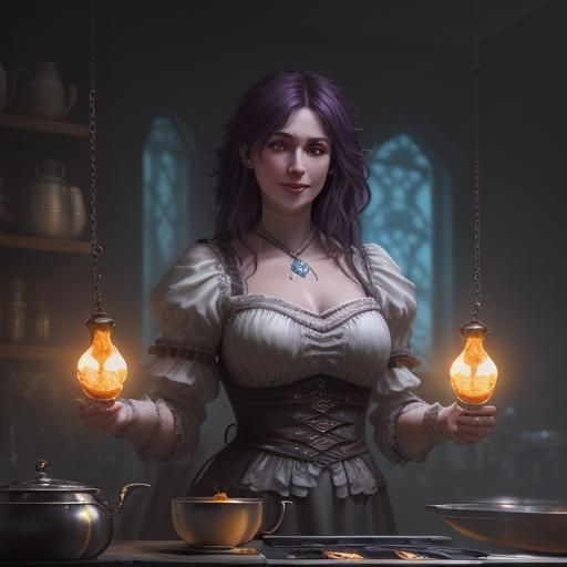 Smiling Woman Having Breakfast Sends Kisses