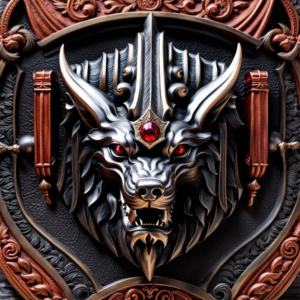 Cerberus Guarding the Underworld on Plaque