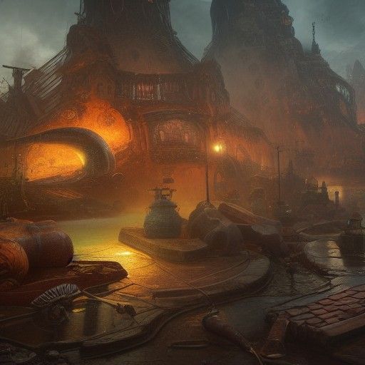 Detailed Matte Painting of a Fat Man