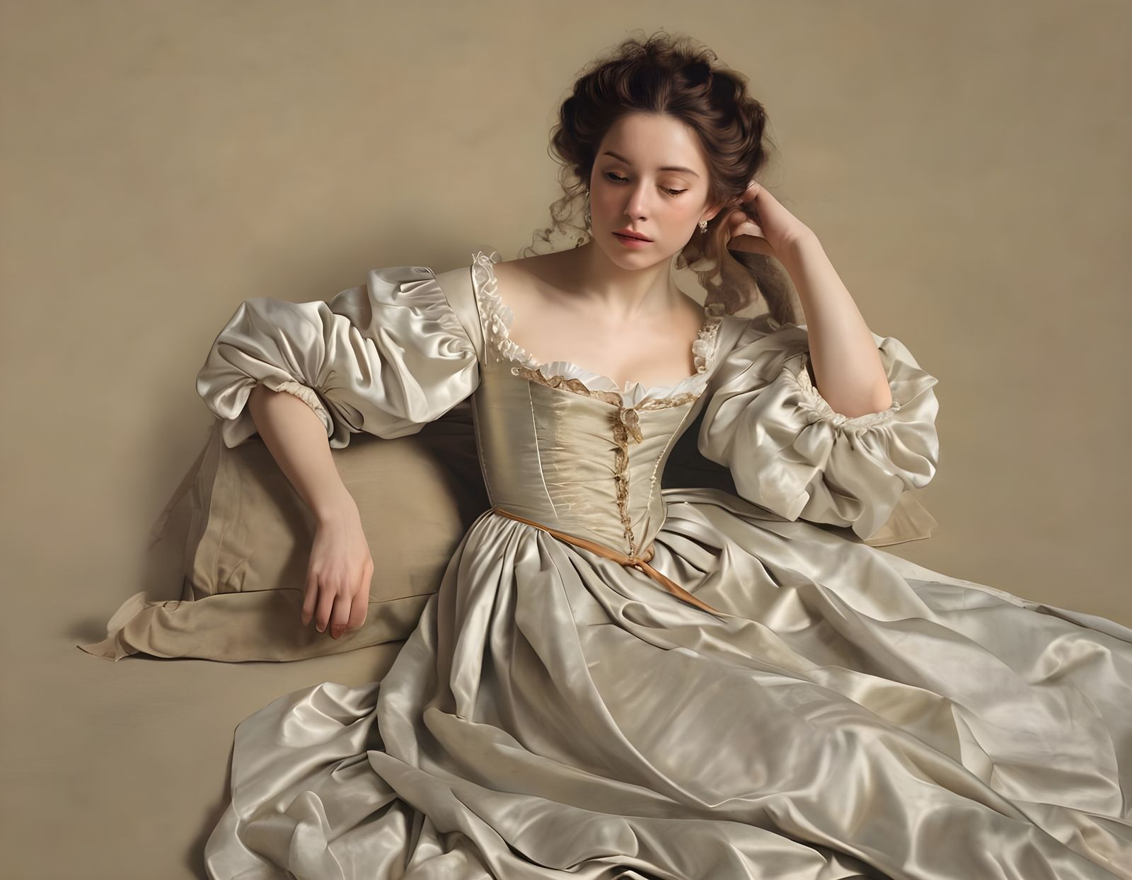 Baroque Woman in Gentle Repose