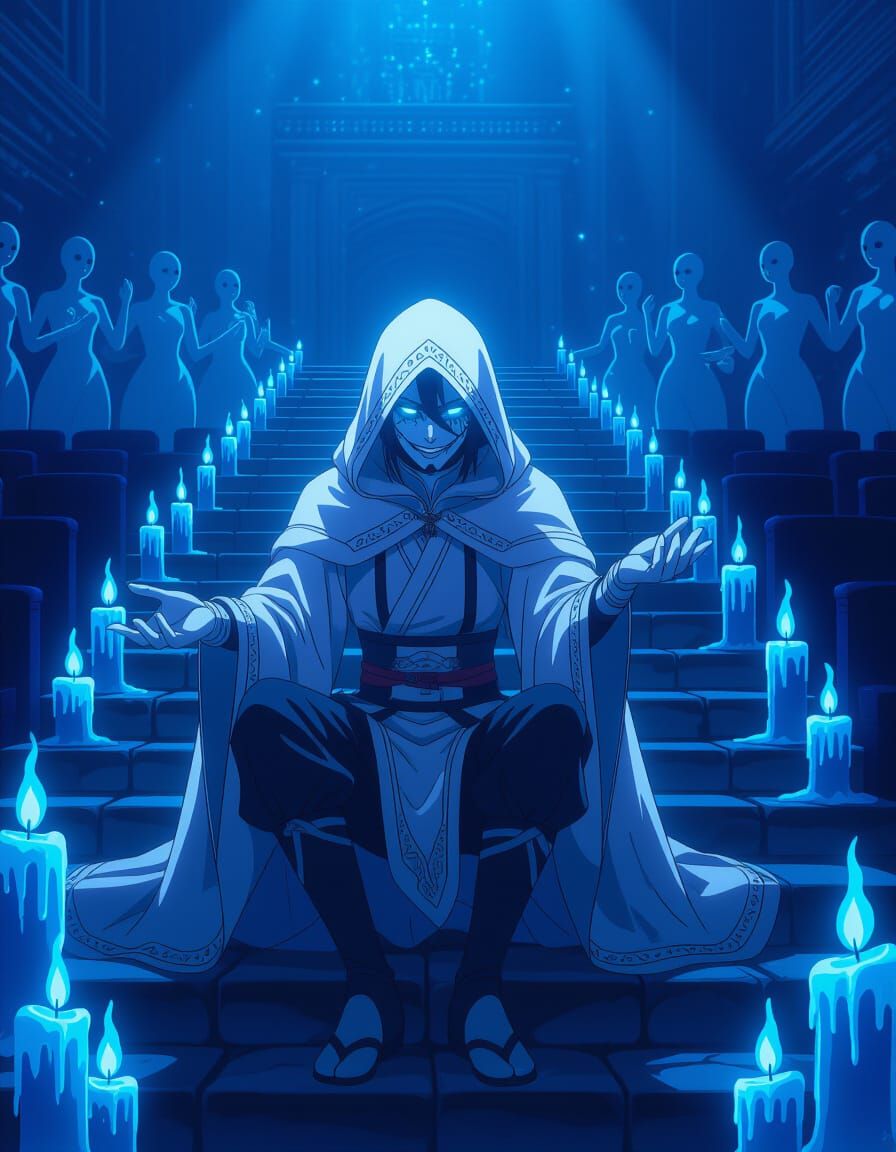 Ethereal Dancer Beckons in Anime Style