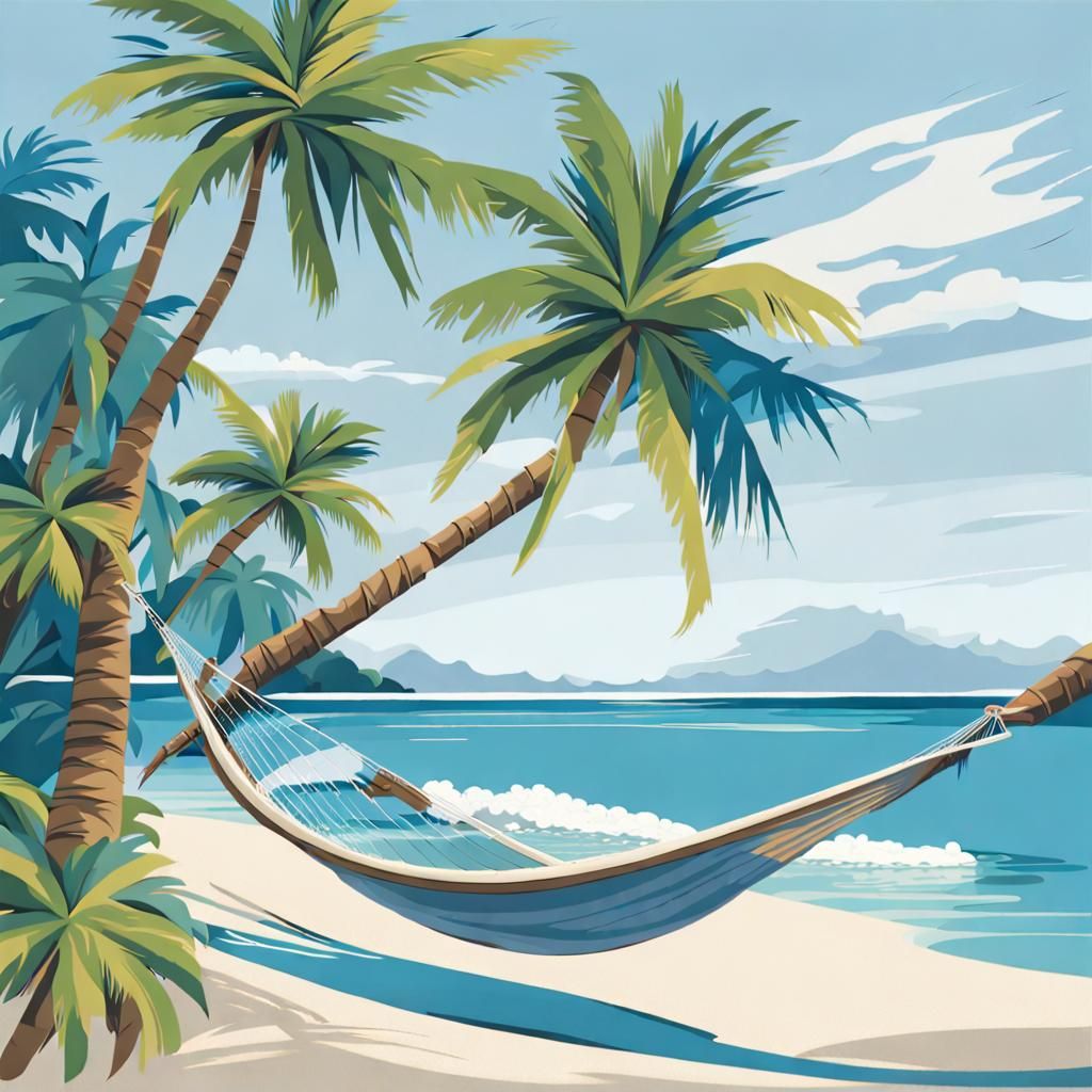 Tranquil Island Paradise: Sunlight and Gentle Breezes