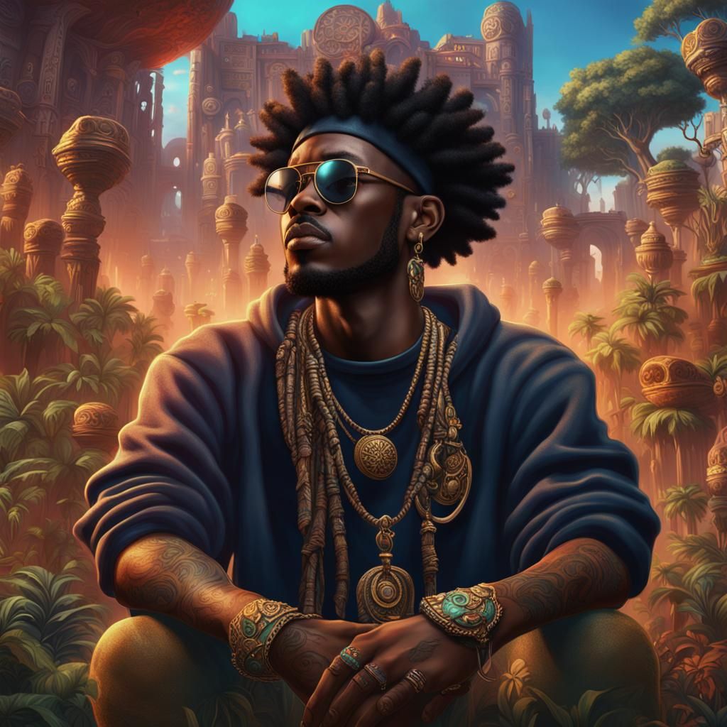 Rapper Honors African Roots: Fantasy Concept Art