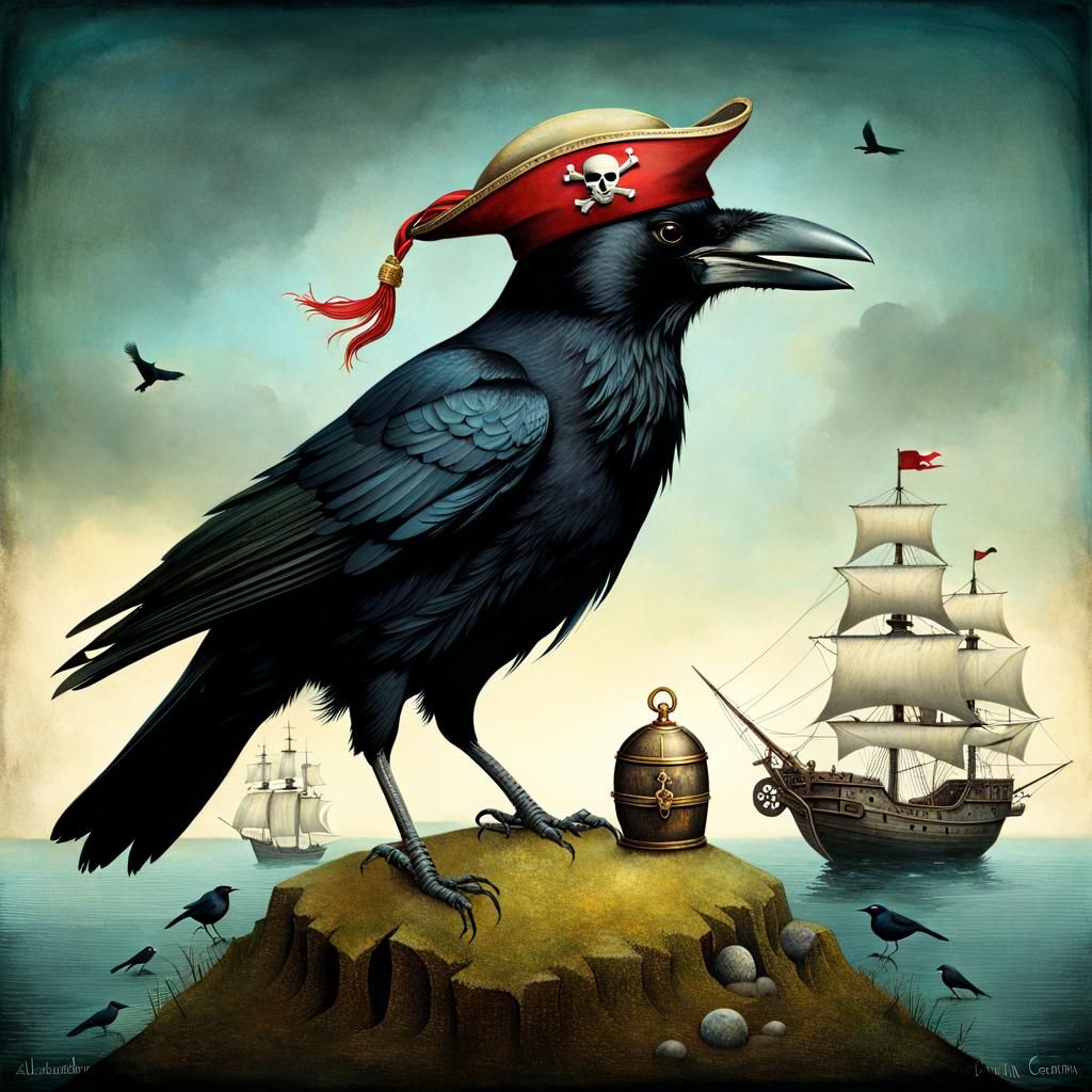 Crow Finds Pirate Treasure Underground