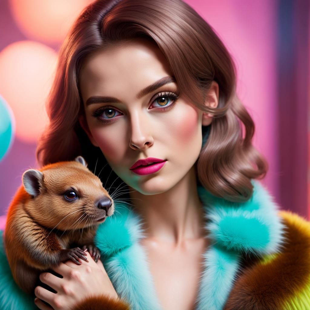 Wynona and Beaver in Neo-Pop Surrealism