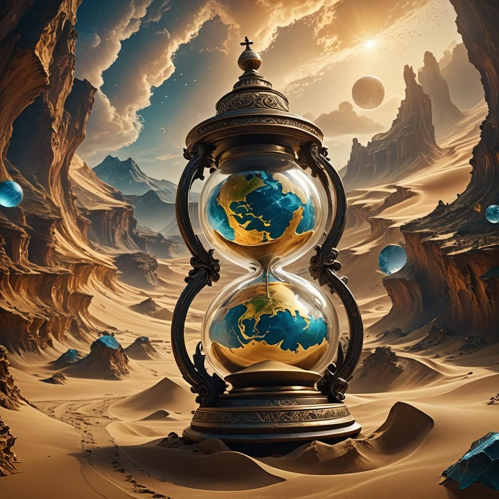 Vibrant Earth and Hourglass of Time