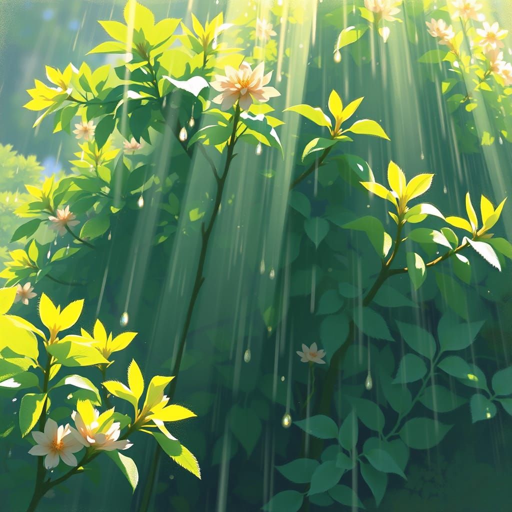 Impressionistic Summer Rain: A Pastel Haze