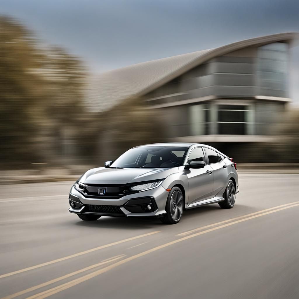 Blond Woman with Grey 2022 Honda Civic